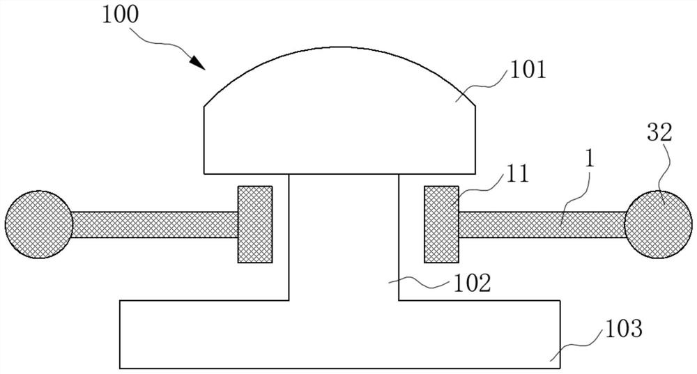 Guide rail supporting device