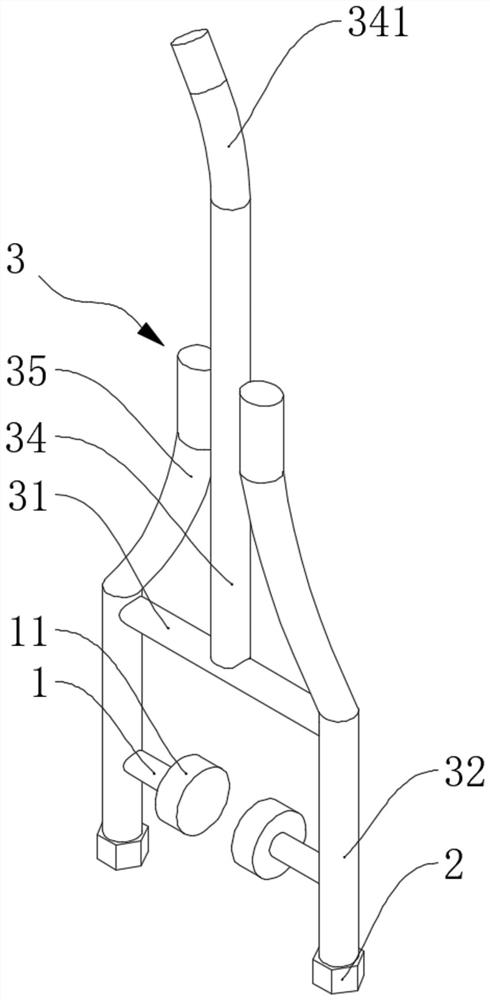 Guide rail supporting device