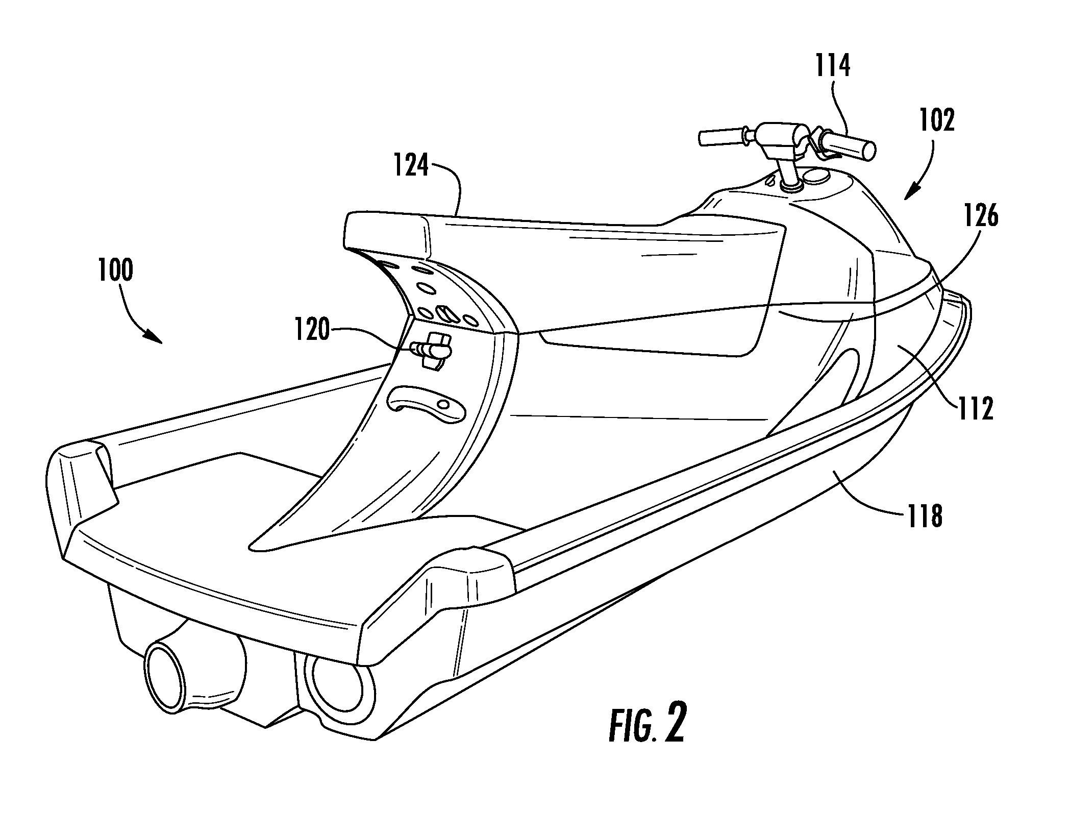 Personal watercraft having a unitary seat and hood assembly