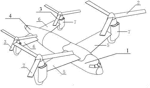 Tilting four-rotor-wing aircraft