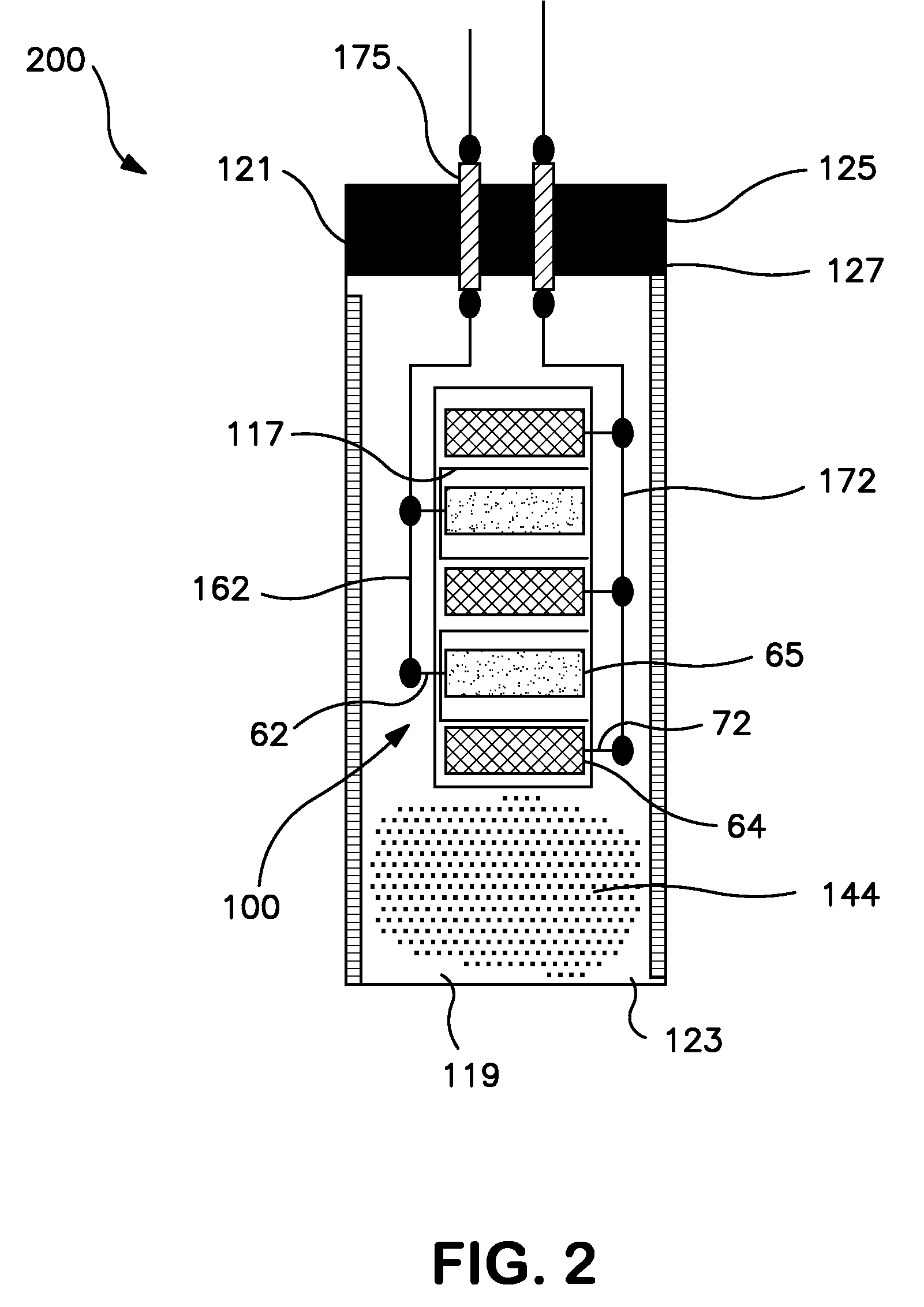 Wet electrolytic capacitor containing a plurality of thin powder-formed anodes