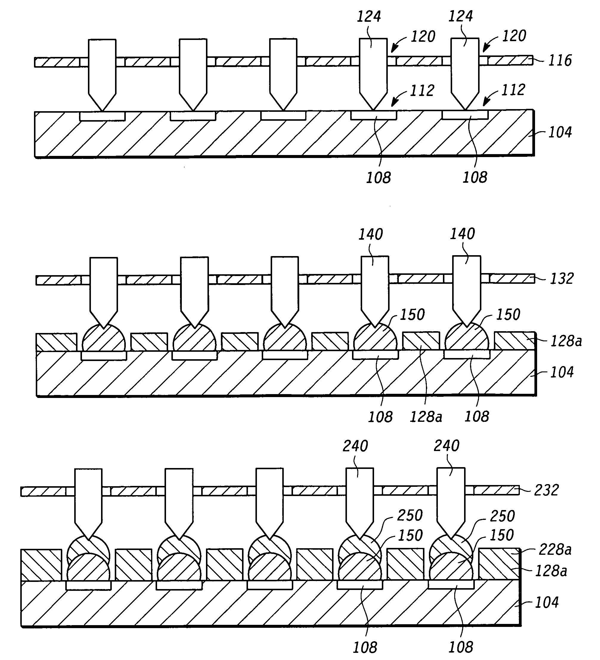 Method for forming multi-layer bumps on a substrate