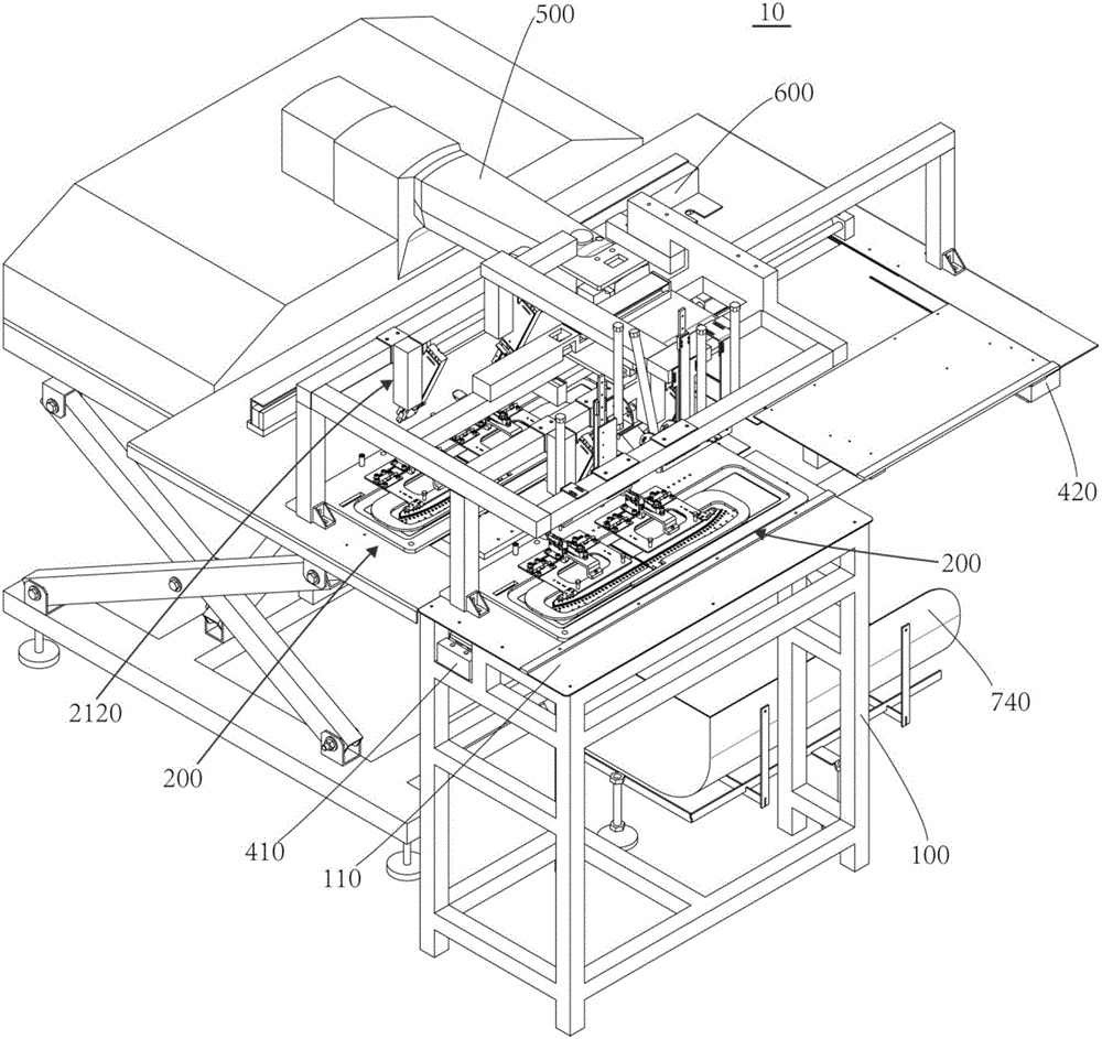 Cut piece overlap positioning mechanism