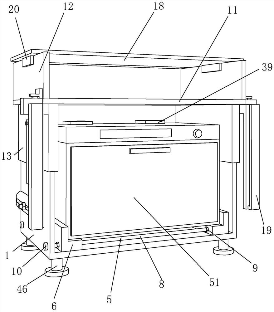 Protective cover for steam oven and installation method thereof