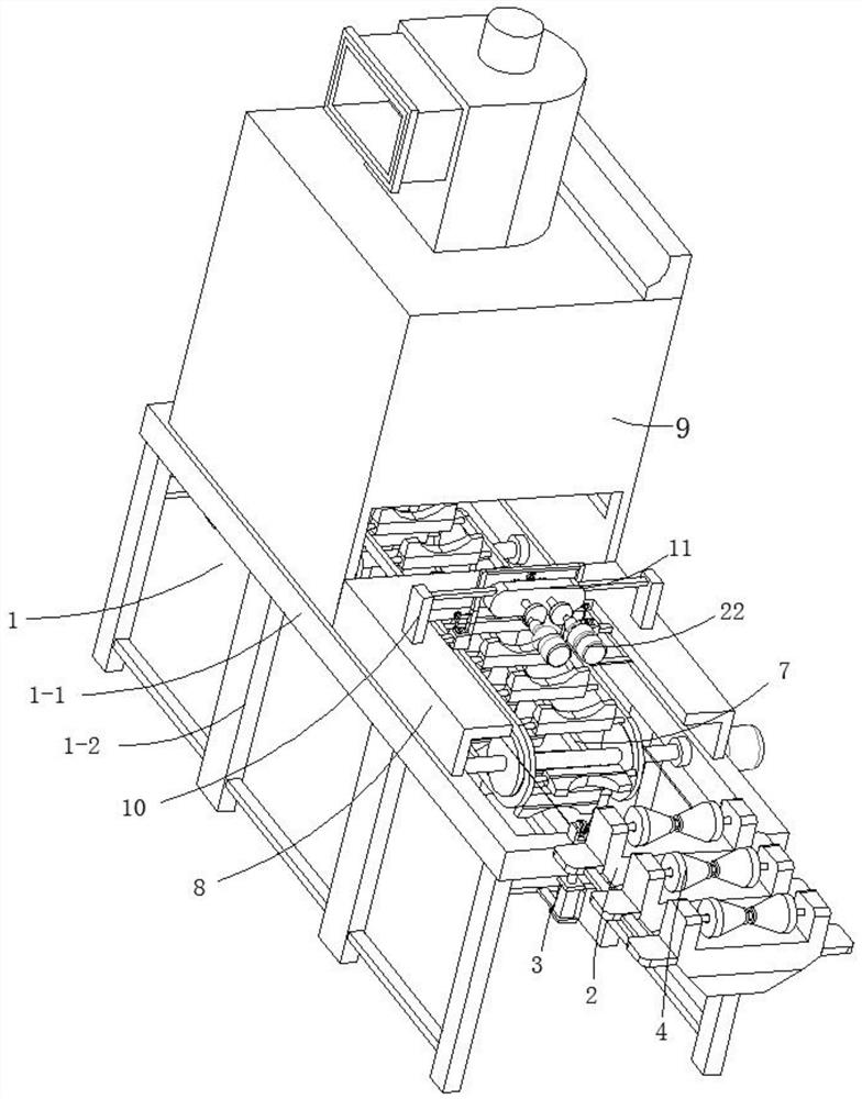 A kind of equipment for cleaning the surface of steel pipes for construction