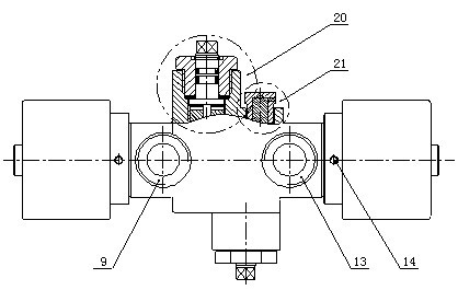 Double two-way stop air-operated cylinder valve