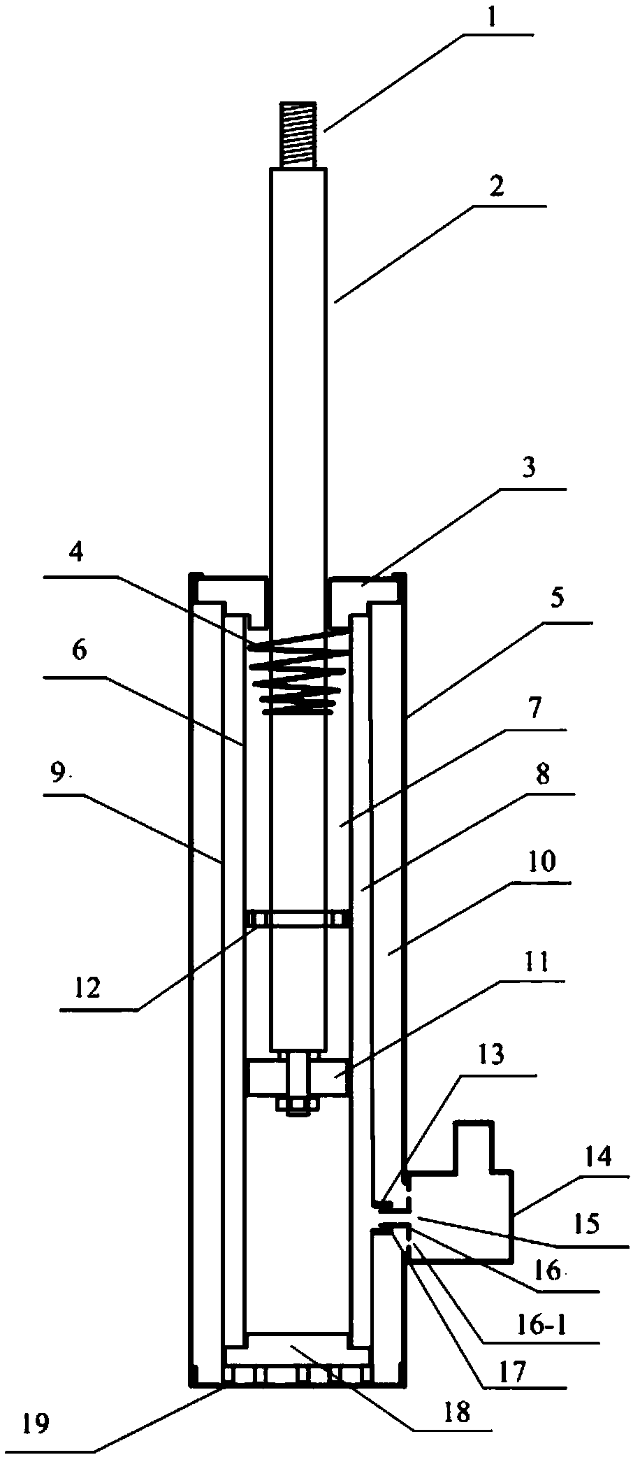 External piezoelectric ceramic variable damping damper