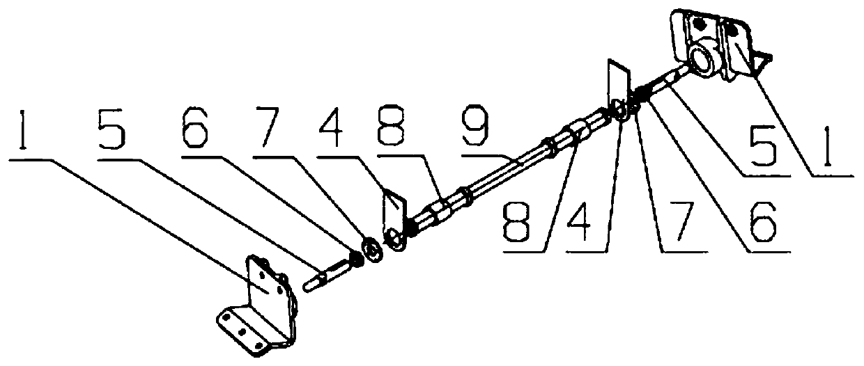 Reverse thrust centering and supporting device with adjustable length