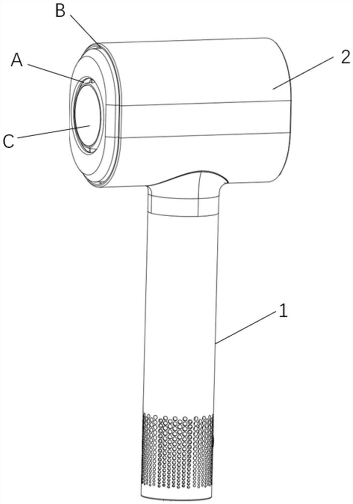 Cold and hot air mixed blowing blower