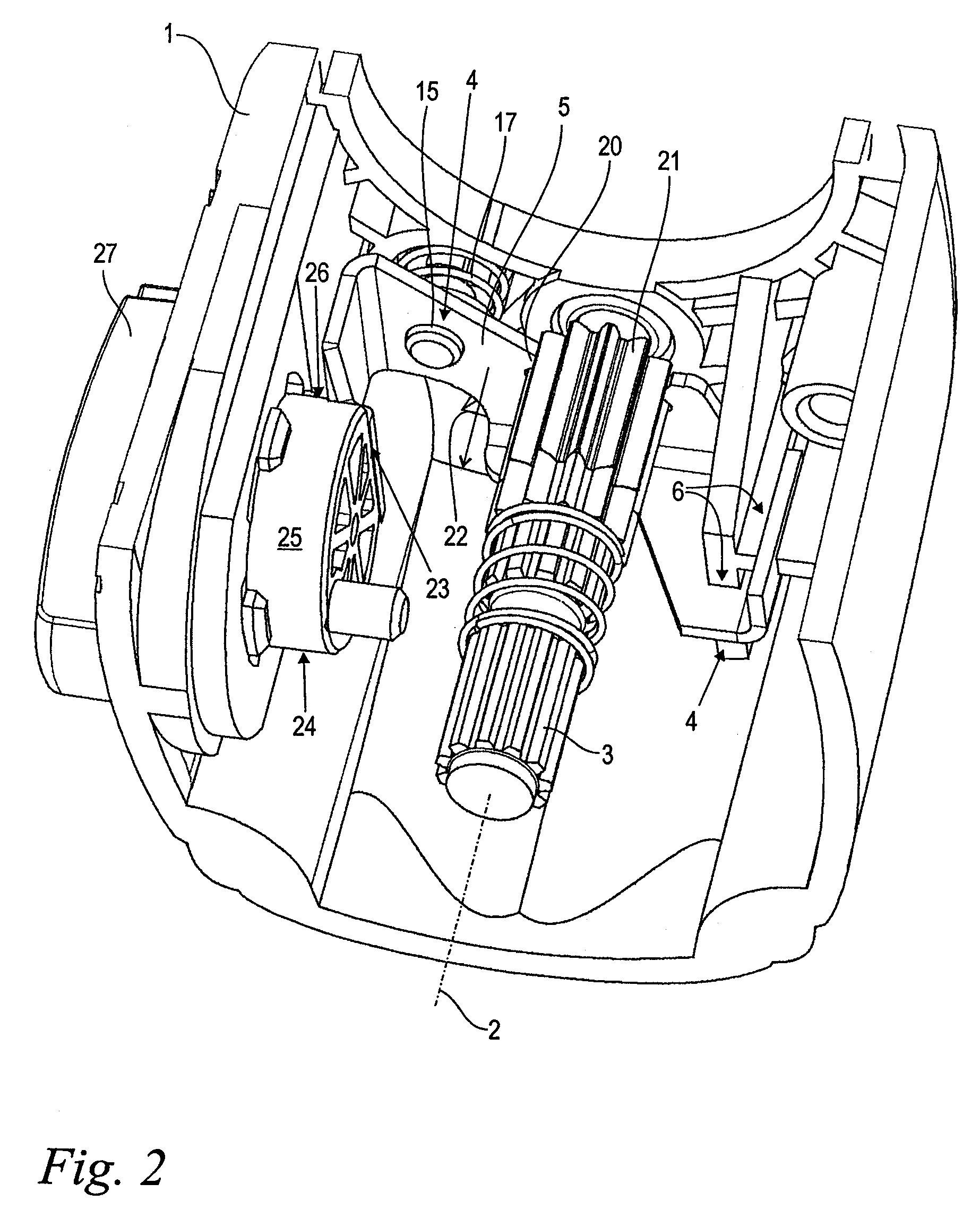 Spindle lock for a hand-held combination drill and chisel hammer