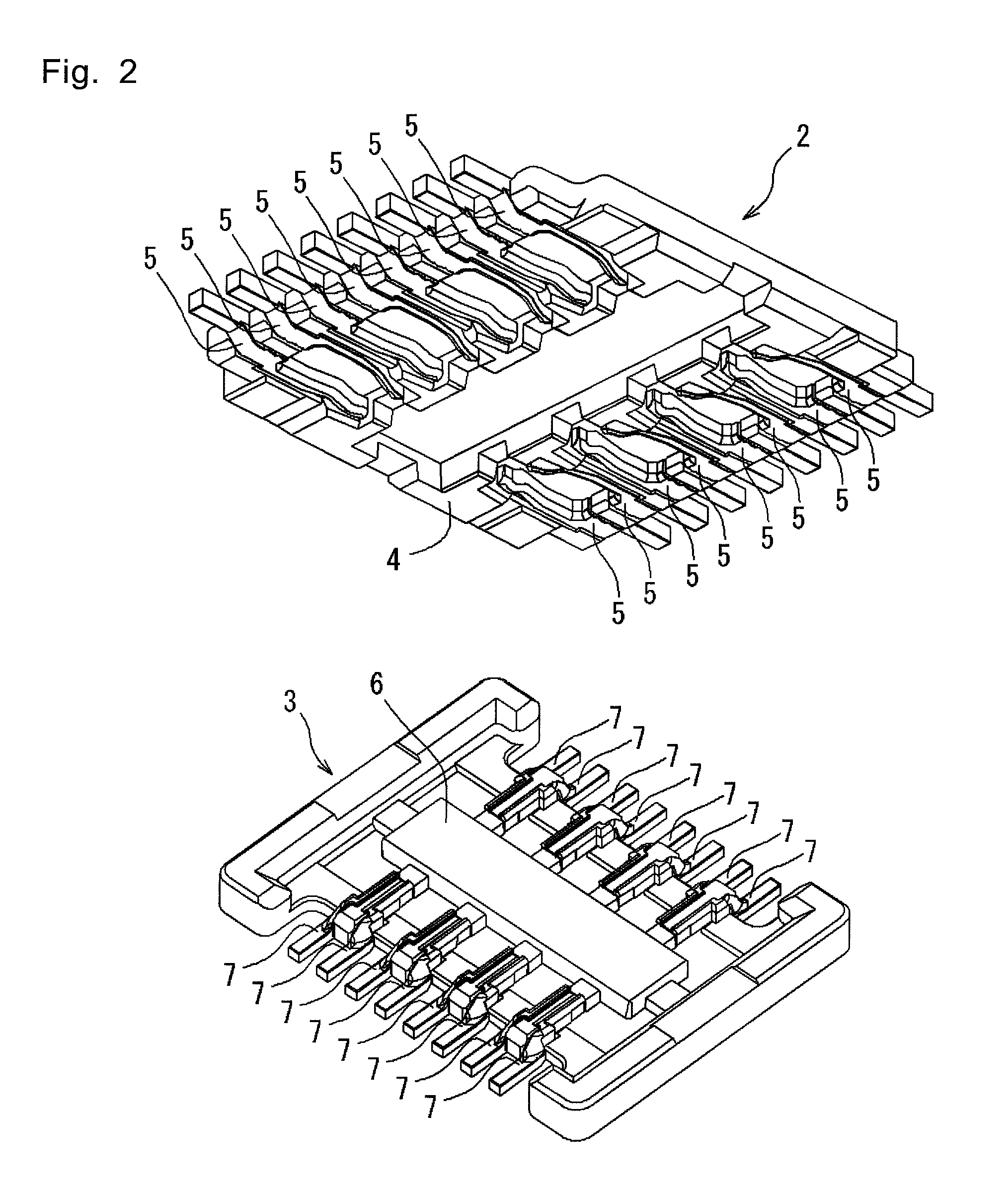 Contacts formed by electroforming and extended in direction roughly perpendicular to voltage application direction in electroperforming