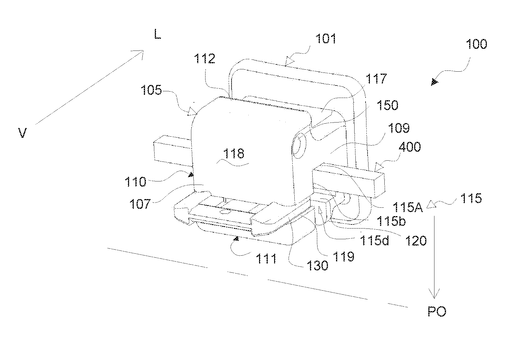 Self-ligating orthodontic brace and set comprising a plurality of such braces