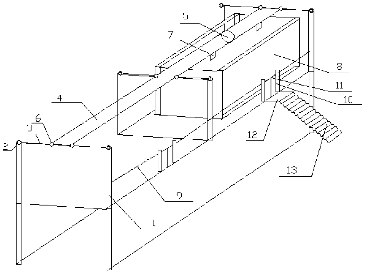 Suspension type urban rail traffic transportation system