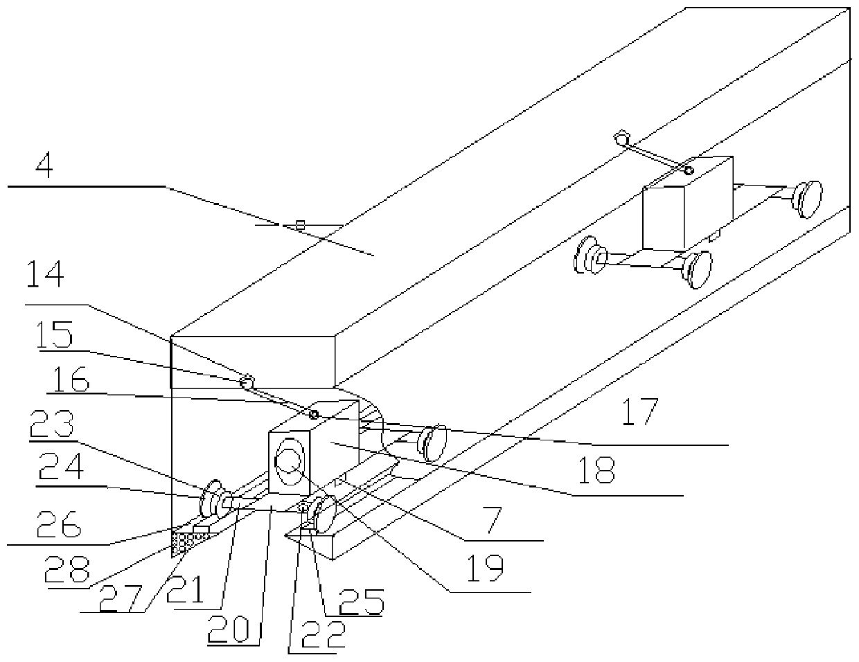 Suspension type urban rail traffic transportation system