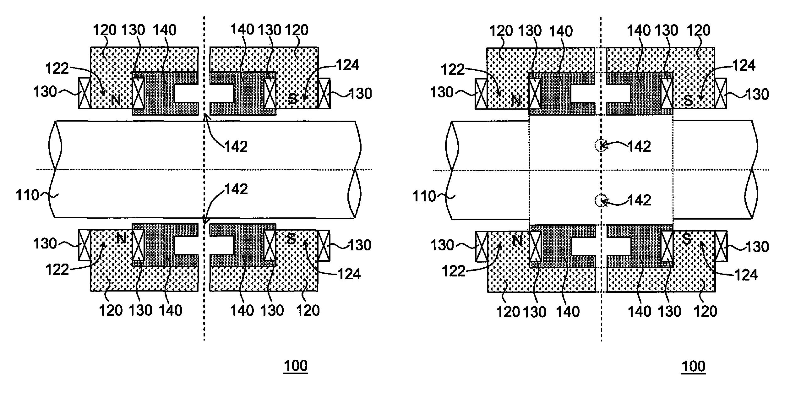 Oil-free centrifugal blade compressor and magnetic-gas bearing thereof