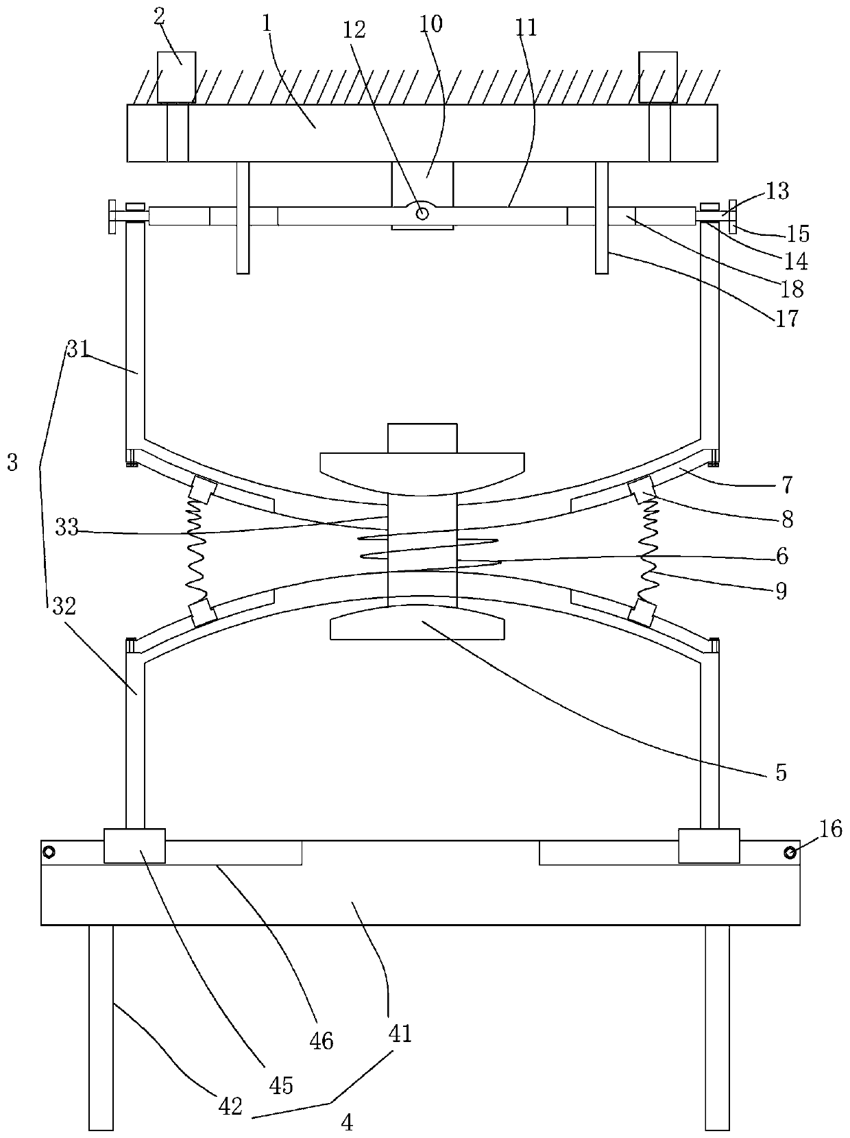 Support structure for conveying pipe with damping structure
