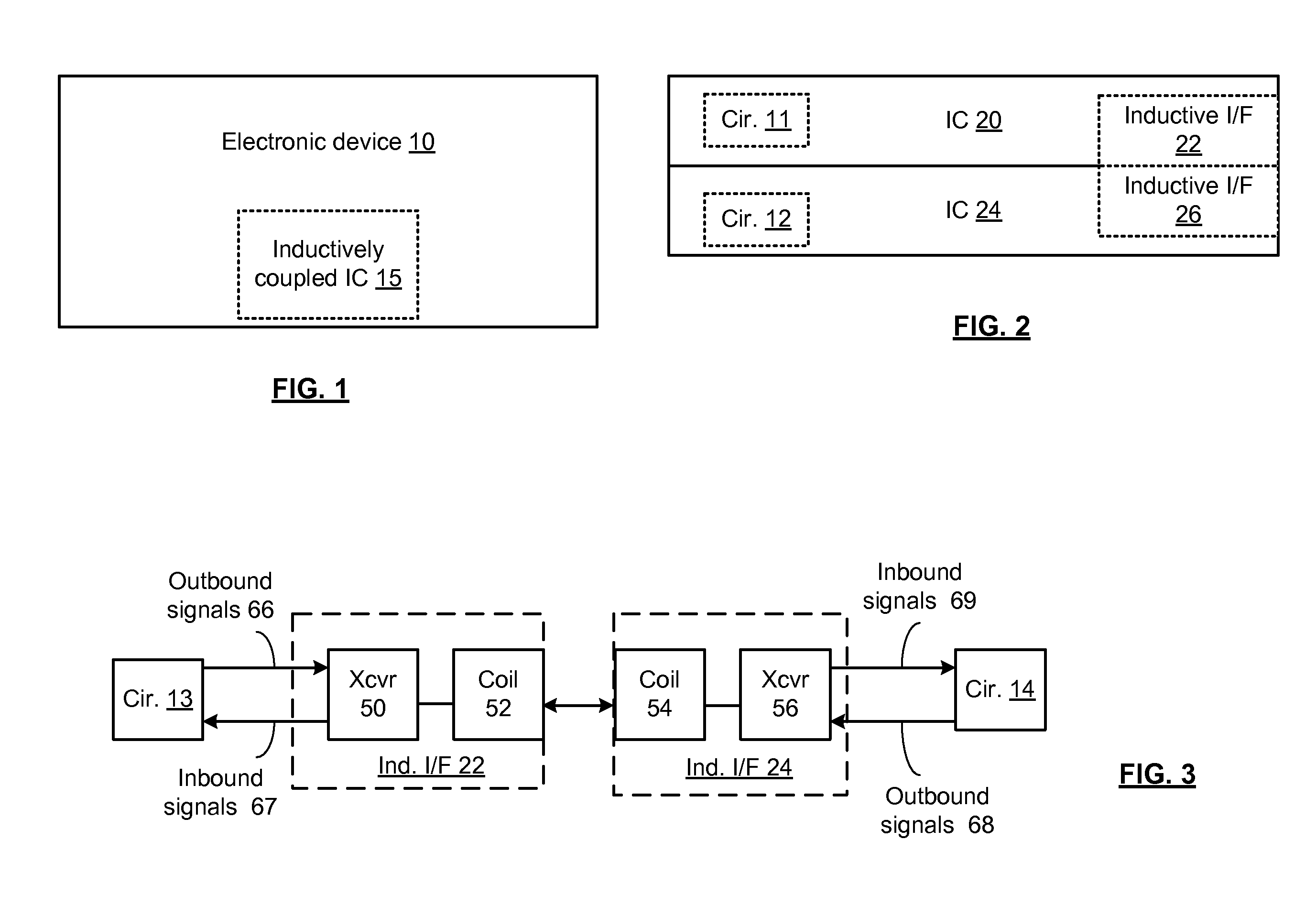 Inductively coupled integrated circuit with multiple access protocol and methods for use therewith