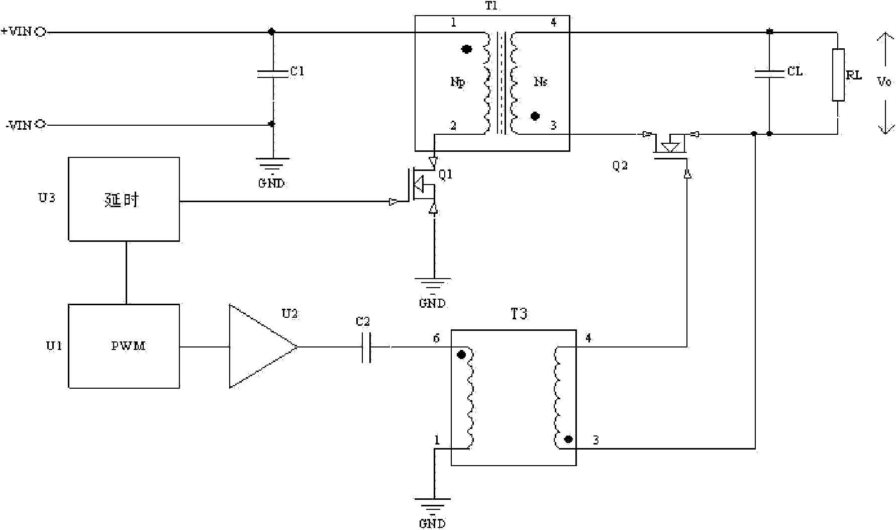 Synchronous rectification driving circuit of flyback converter