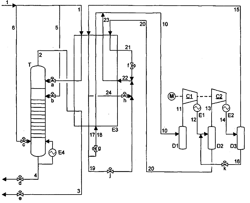 Method for liquefying a hydrocarbon-rich stream