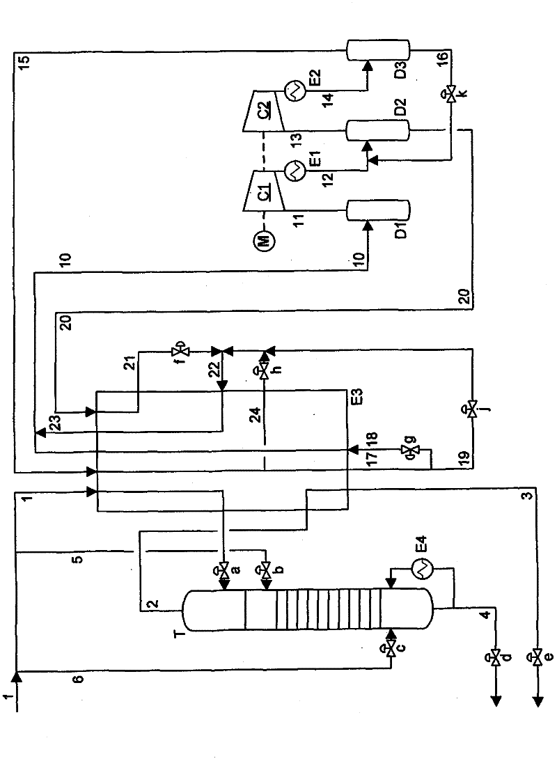 Method for liquefying a hydrocarbon-rich stream