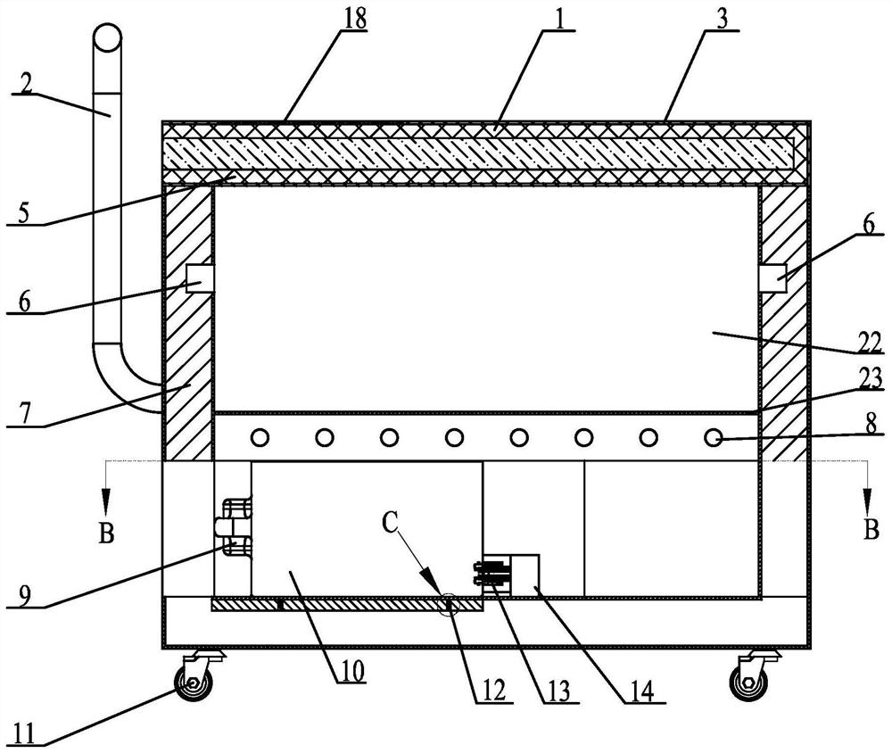 Intelligent conveying system for refrigerated goods with temperature alarm