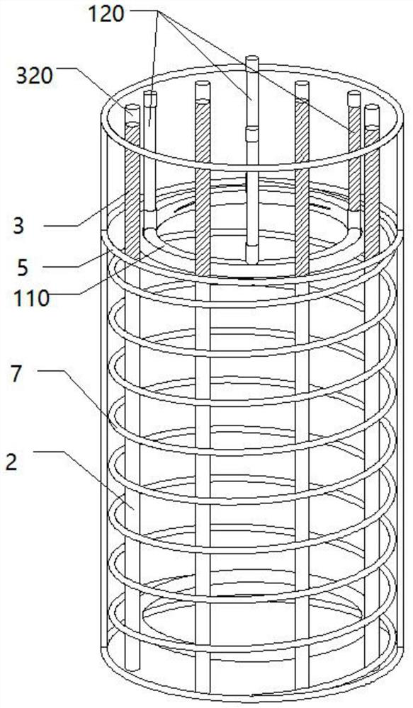 Static breaking construction method for interior of cast-in-situ bored pile head