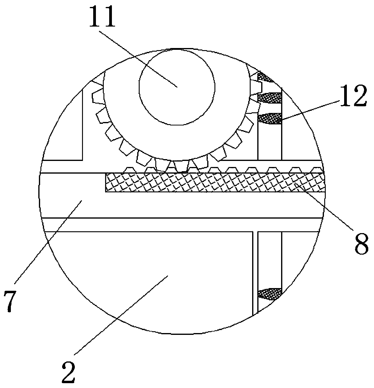 Anti-disengagement device of graphene textile thread guide roller