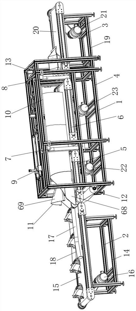 Green vegetable fresh-keeping automatic packaging machine and packaging method thereof
