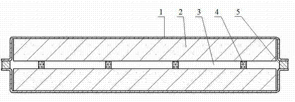 Glass welded metal vacuum composite plate and production method thereof
