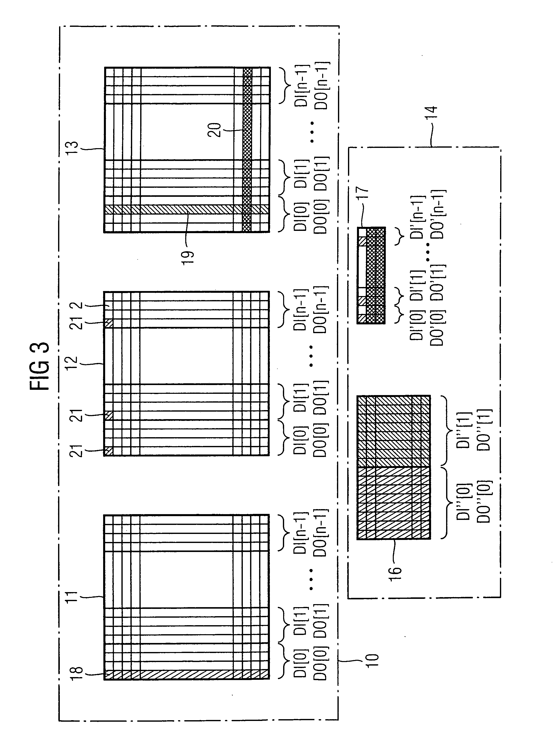 Memory circuit with flexible bitline-related and/or wordline-related defect memory cell substitution