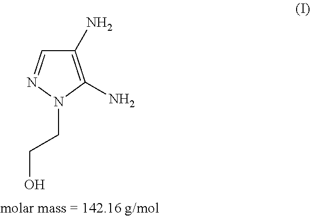 Agent for the oxidative dyeing of hair, containing specific combinations of developers and couplers