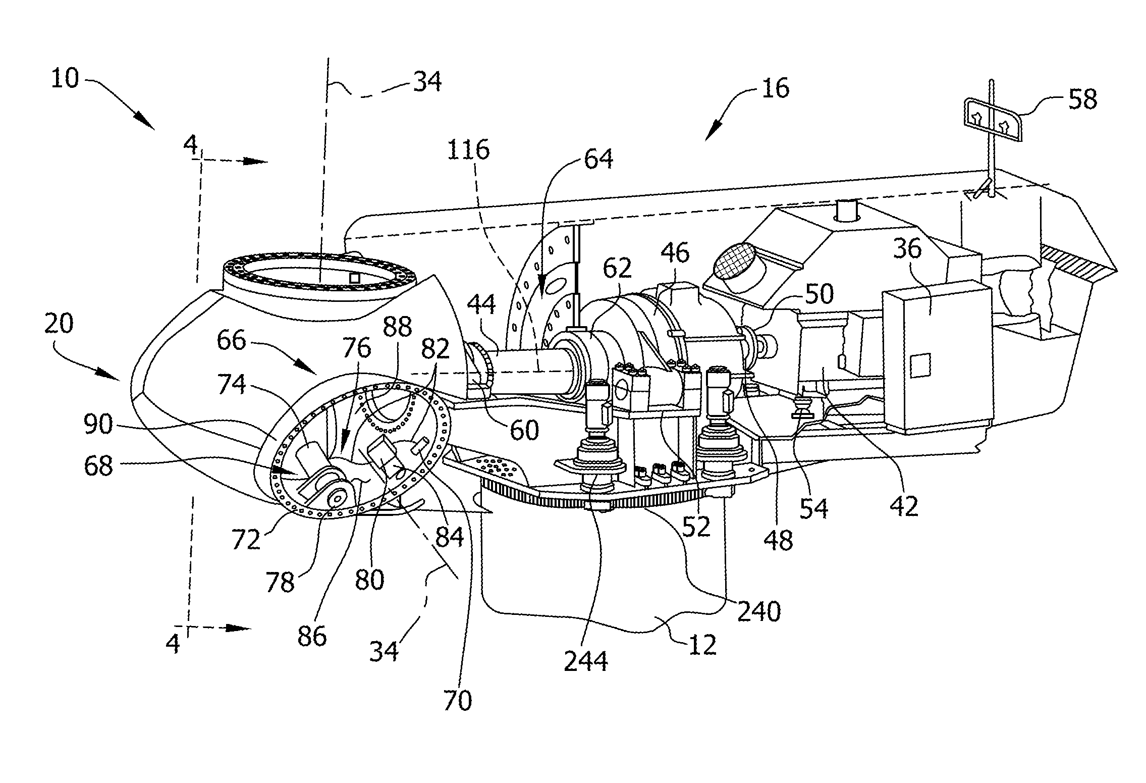 Hydraulic yaw drive system for a wind turbine and method of operating the same
