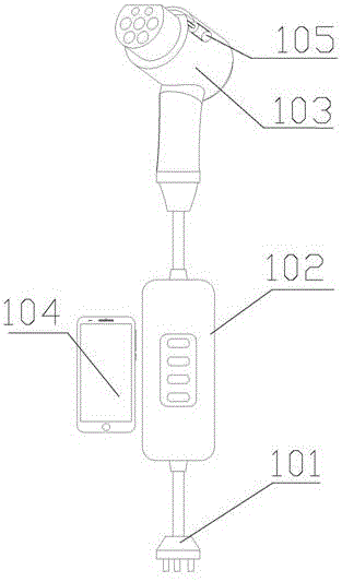 Electric automobile charging gun controlled by smart phone