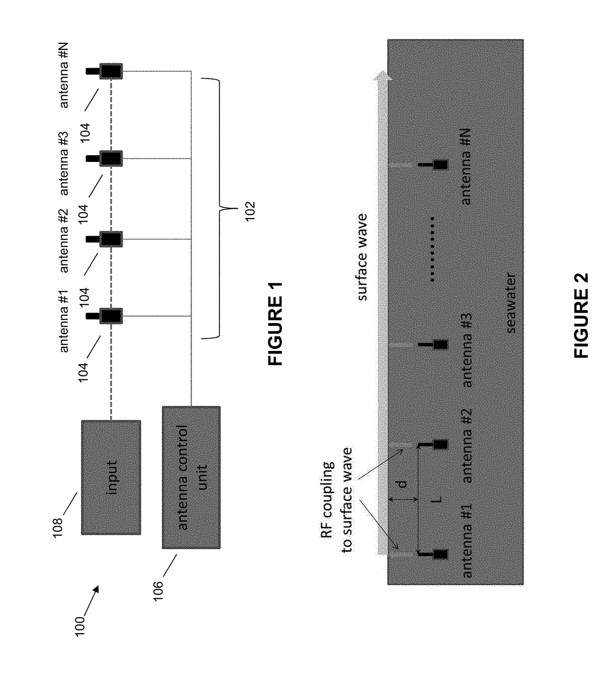 Communication and sensor techniques for underwater radio communication