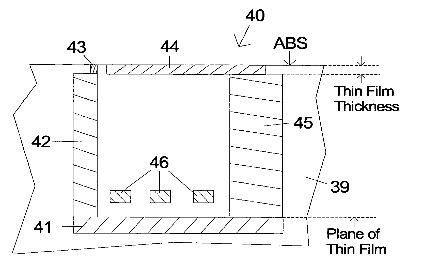 Planar perpendicular recording head