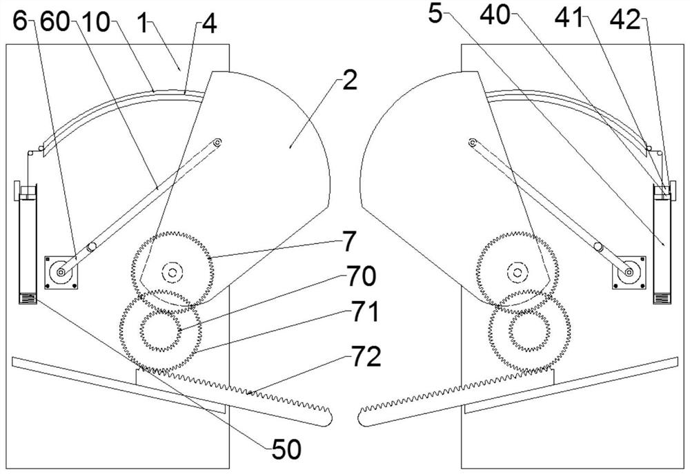 Labor-saving wing gate with function of automatically opening door in case of power failure