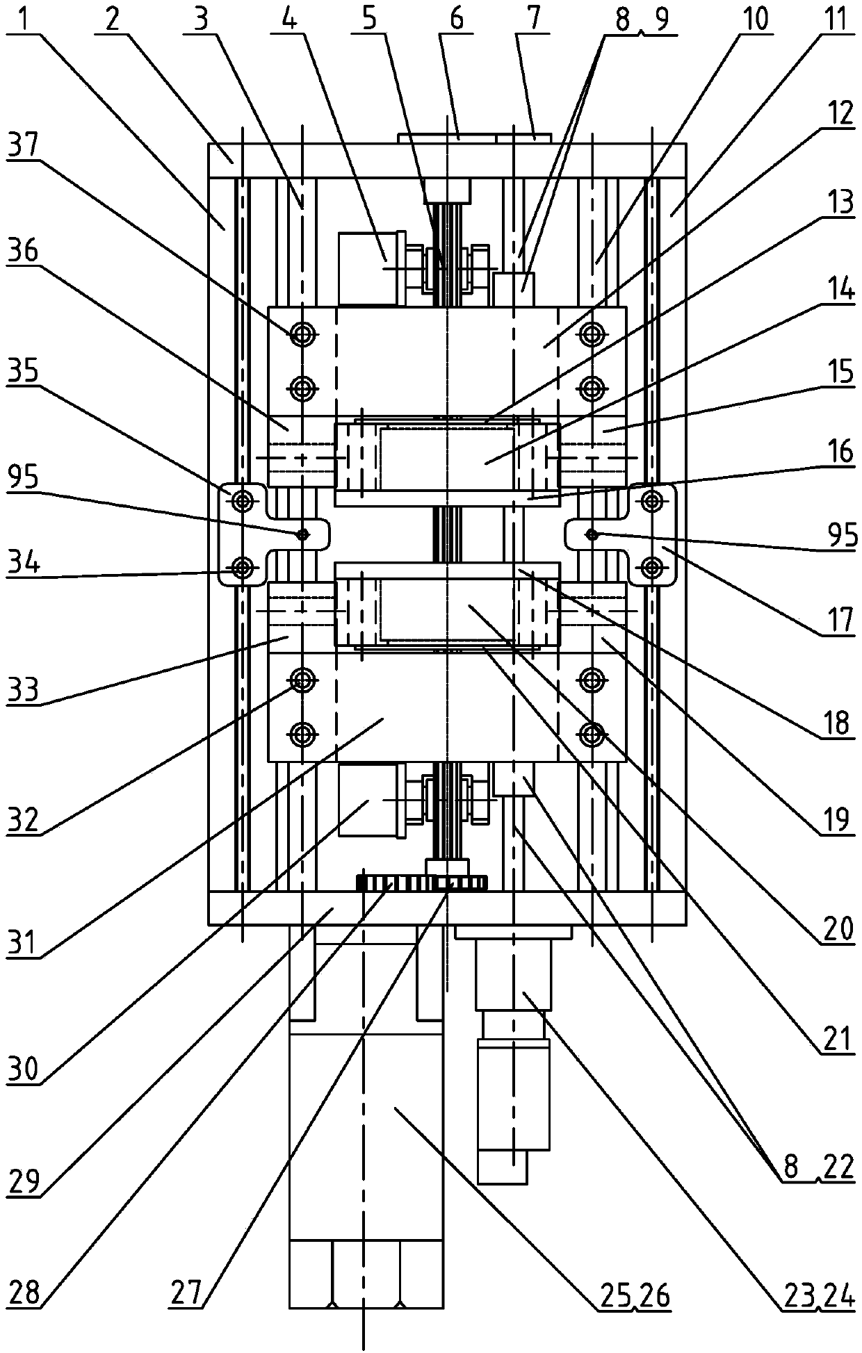 Double-working-end automatic grinding device used for resistance spot welding electrodes