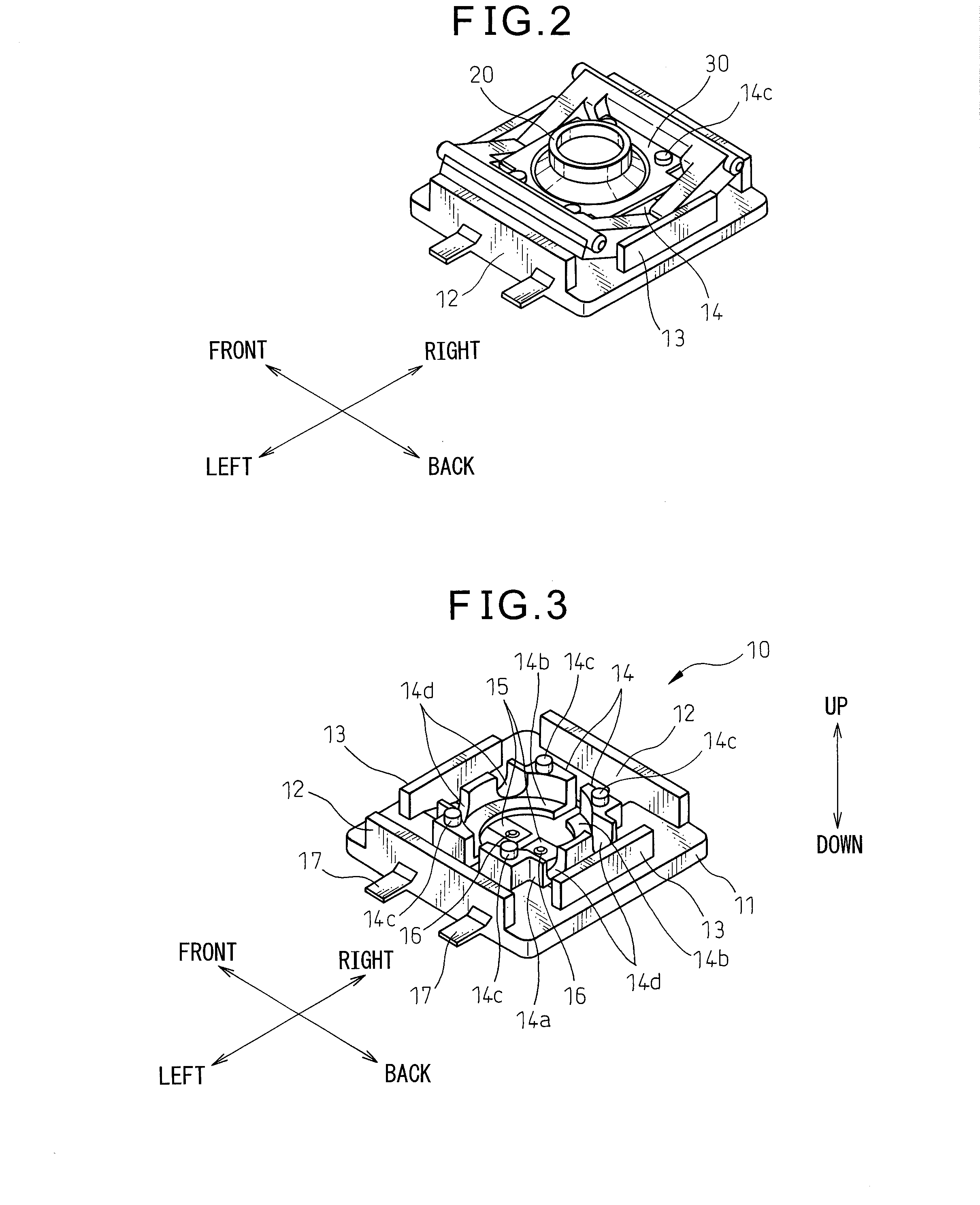 Push button-type switch device