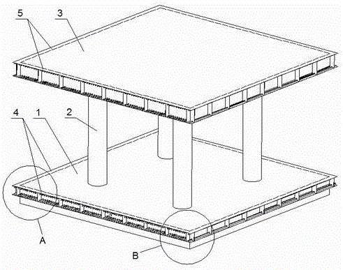 Semi-submersible module and its assembly method for combining large-scale floating body on water