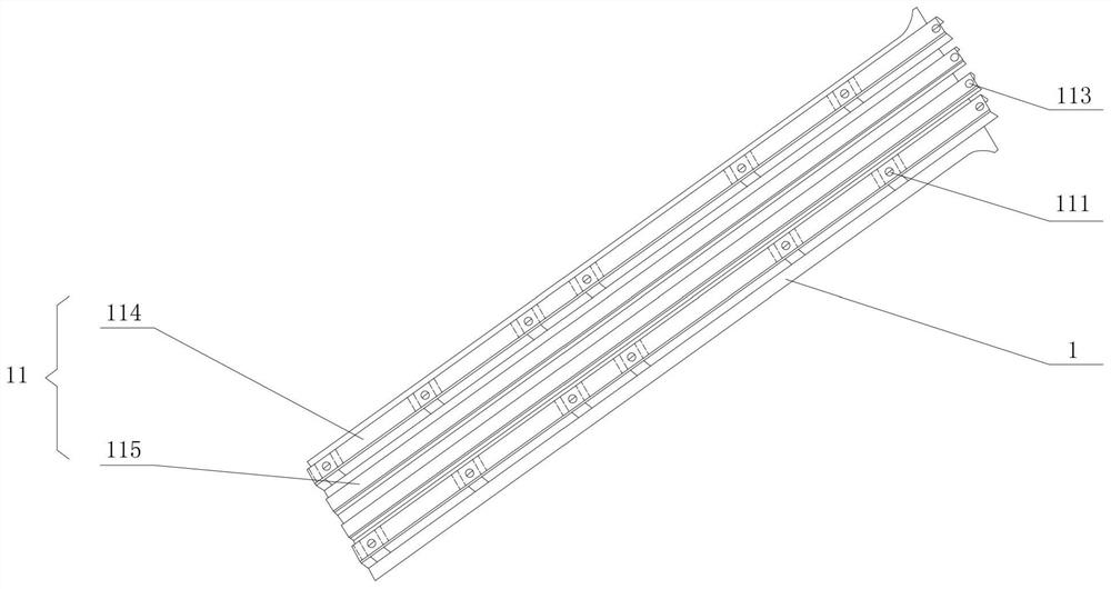 Multi-bending stand column and multi-bending stand column arrangement bearing light-weight side wall