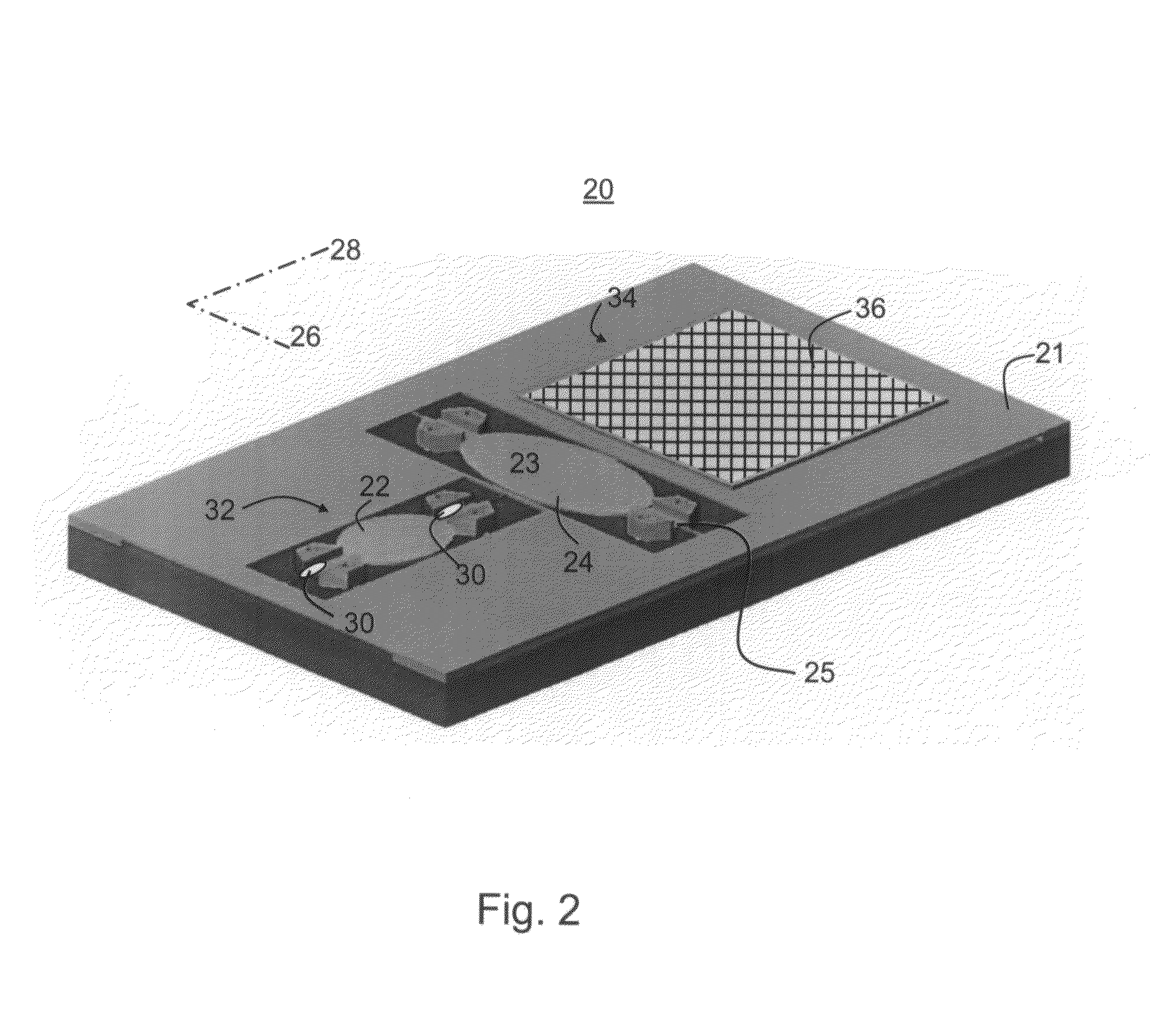 Method and device for scanning light