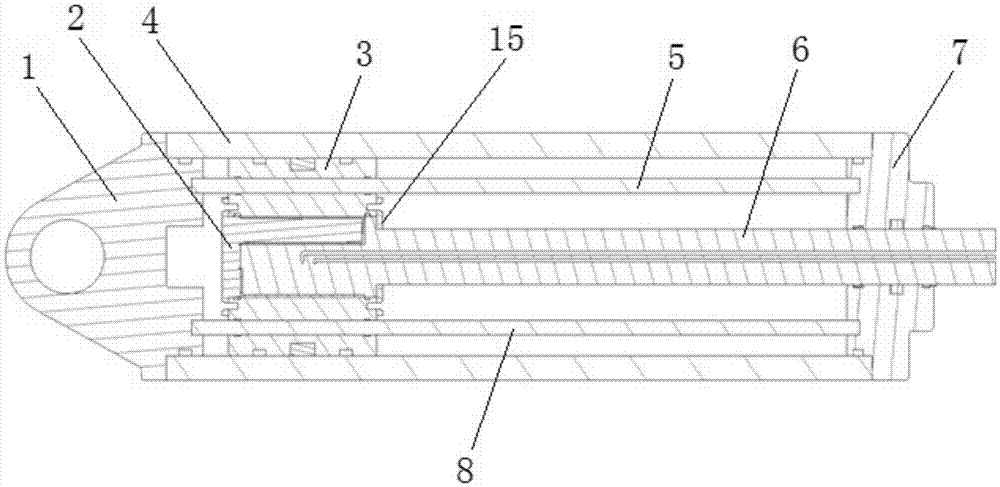 Integrated hydraulic cylinder with extension and swing functions and application thereof