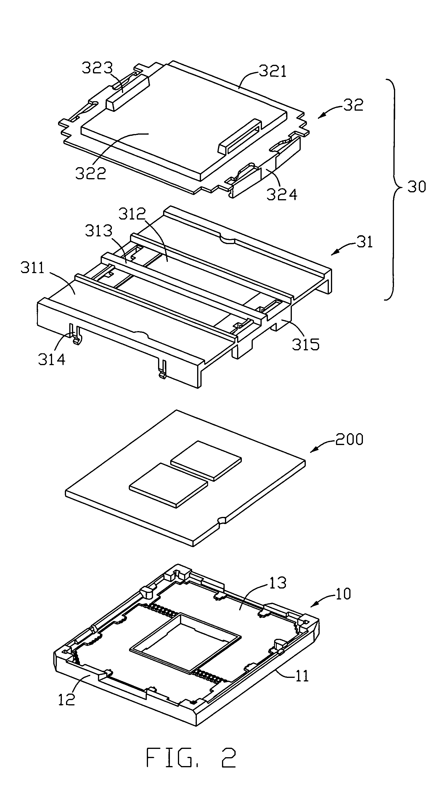 CPU socket assembly with package retention mechanism