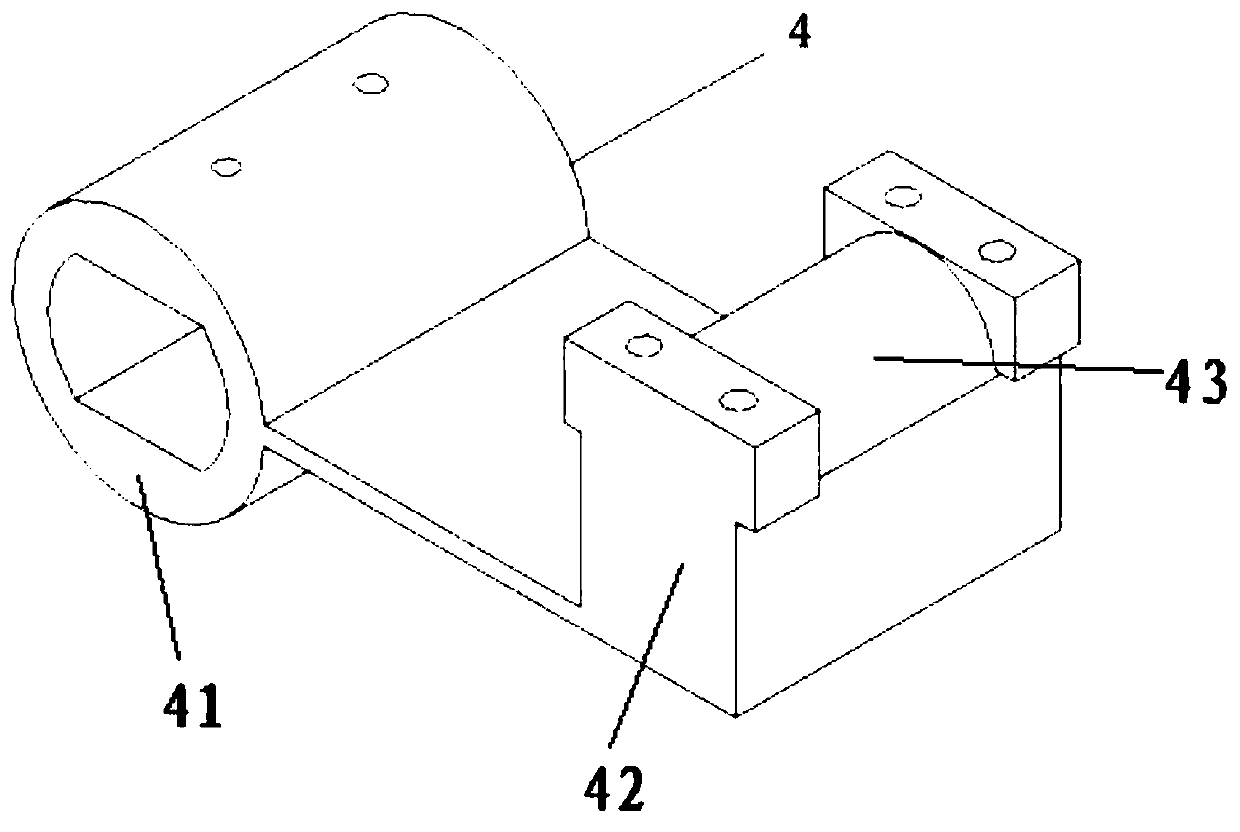 Four-point supporting and fixing device for double-fuselage model