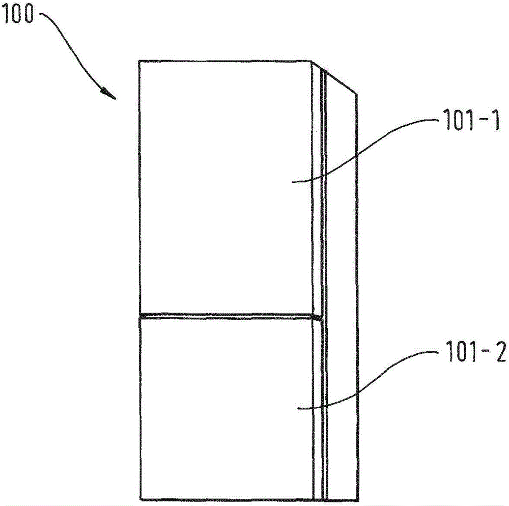 Refrigeration device having a plurality of refrigeration compartments