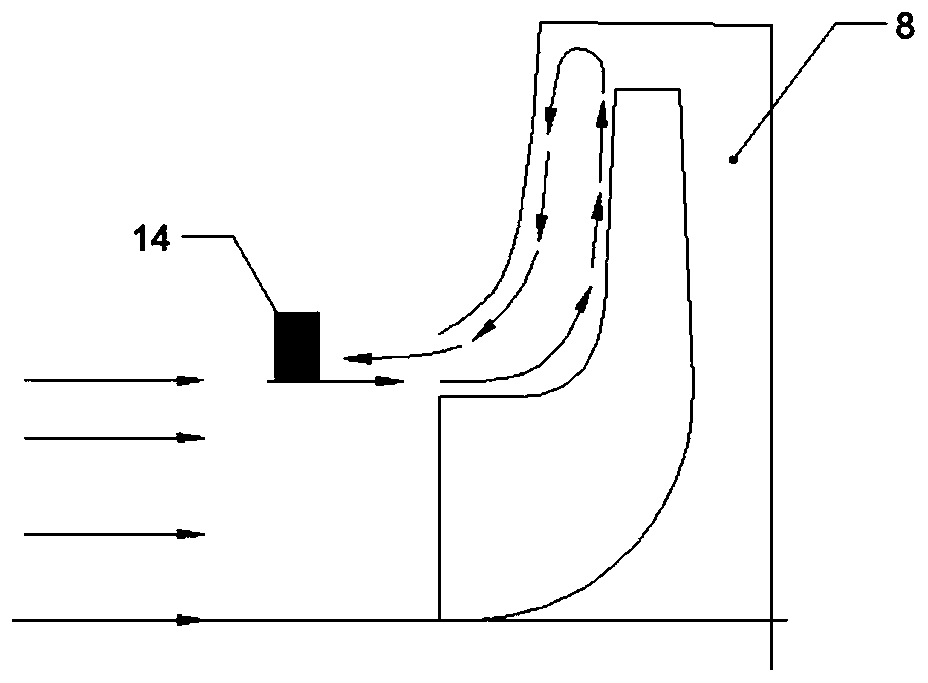 Device and method for testing blade pump backflow vortex cavitation
