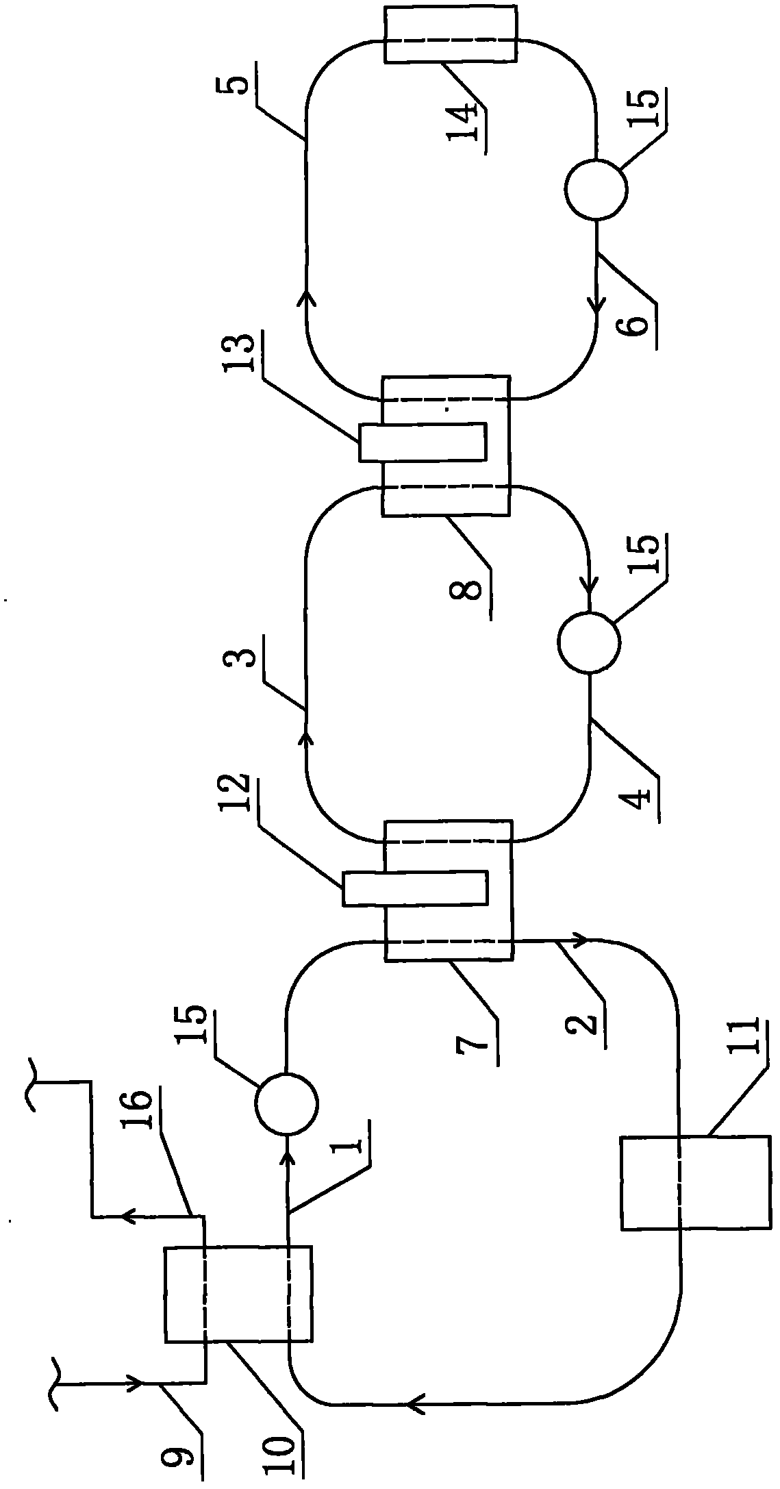 Heat supplying method of cooling water residual heat recycling energy-saving system of thermal power plant