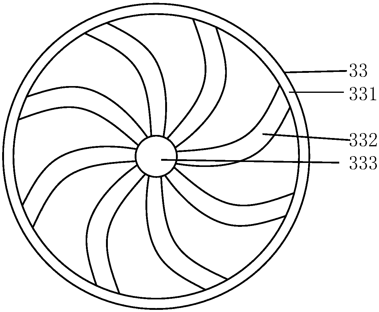 Waste-gas treating device of waste-plastic recycling system