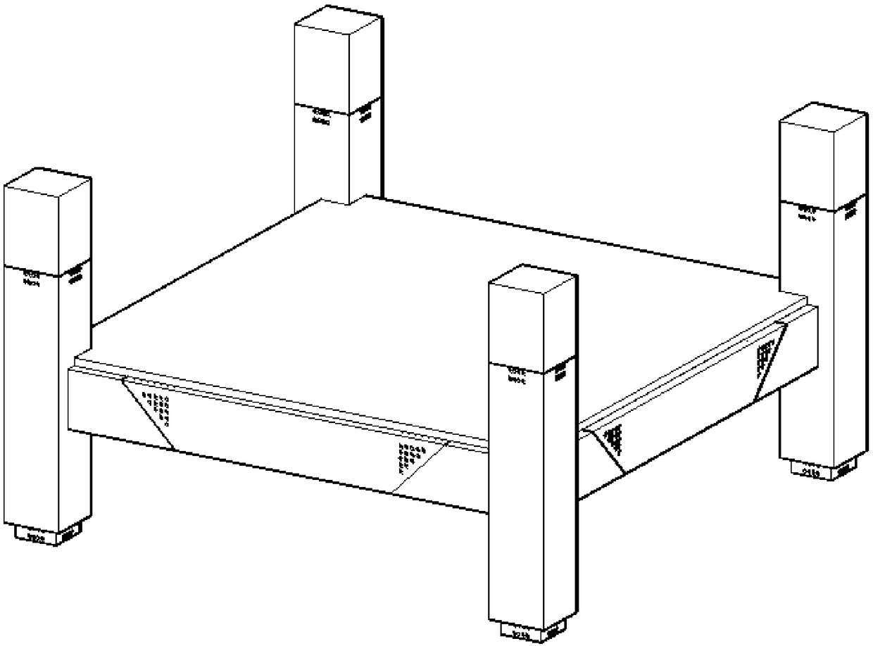 Beam-column joint for fabricated concrete frame structure