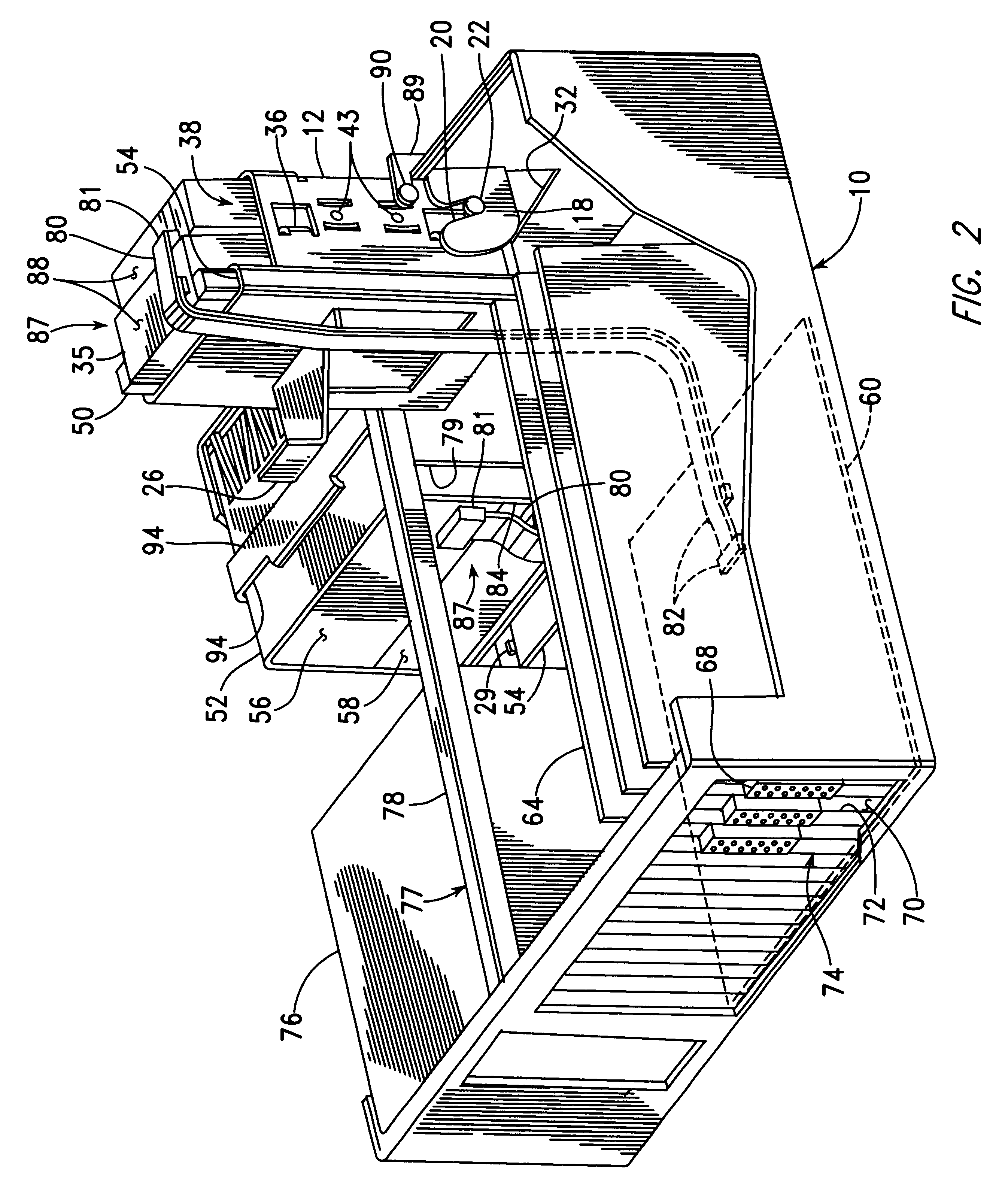 Removable structures for mounting computer drive devices, pivotable between operating and service positions